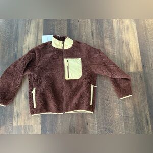 Mad happy Cinnamon Sherpa Jacket Medium